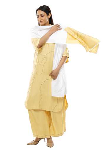 Khat Abstract Embroidered Kurta Palazzo Set 
