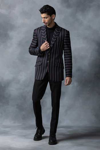 Sarab Khanijou Peak Lapel Collar Blazer 