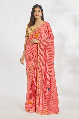 Printed Cotton Saree With Blouse 