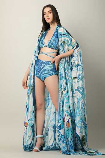 Limerick By Abirr N' Nanki Jane Floral Pattern Cape 