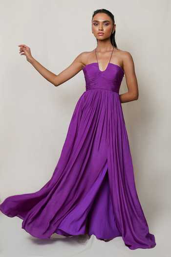 Pinup By Astha Halter Neck Gown 