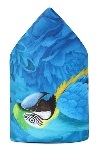 Tossido Parrot Print Pocket Square