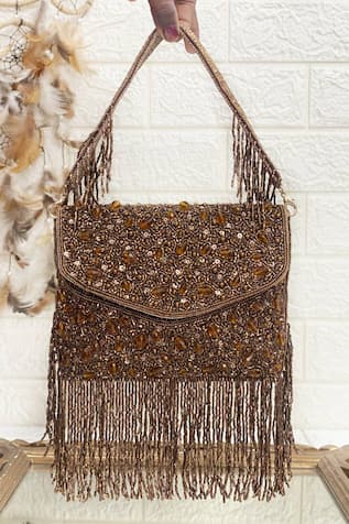 Rectangle Cutdana Embellished Bag 