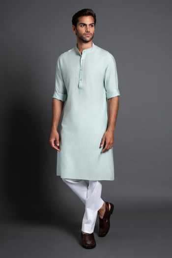 Raghavendra Rathore Jodhpur Silk Embroidered Kurta 