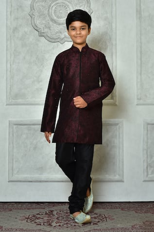 Botanical Pattern Kurta & Churidar Set 