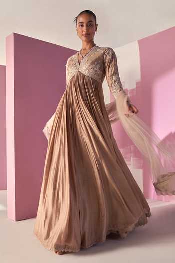 Ridhi Mehra Maahrukh Anarkali With Ruffled Hem Dupatta 