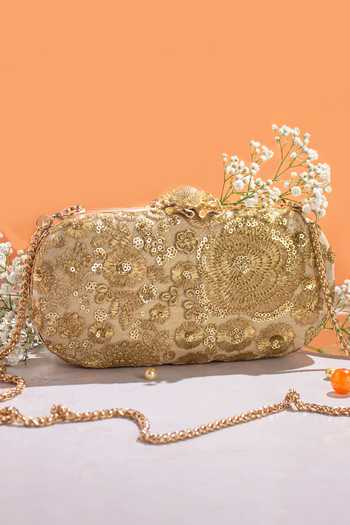Amyra Aurelia Floral Embroidered Capsule Clutch 