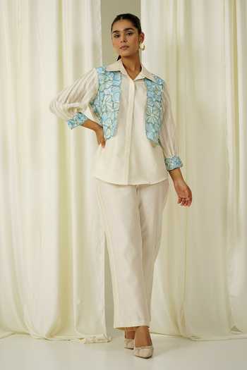 Sakshi Khetterpal Chanderi Shirt & Pant Set 
