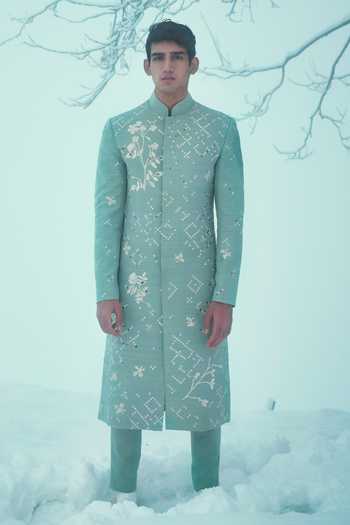 Sahil Kochhar Divit Embroidered Sherwani & Trouser Set 