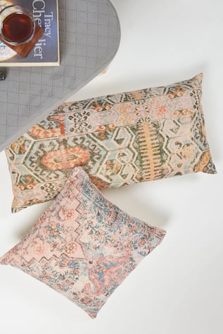 Hexagon Pattern Cushion Cover - Set Of 2 