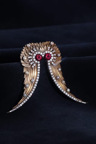 Abstract Owl Brooch 