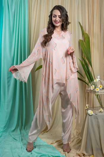 Seams Pret And Couture Hilda Asymmetric Hem Kurta With Pant 