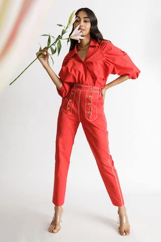 Veera Wear Cotton Rose Co-ord Set 