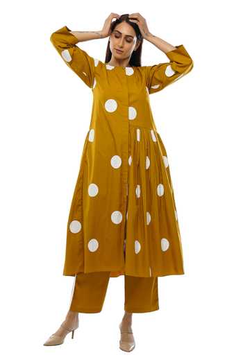 Khat Polka Dot Pattern Cotton Dress 