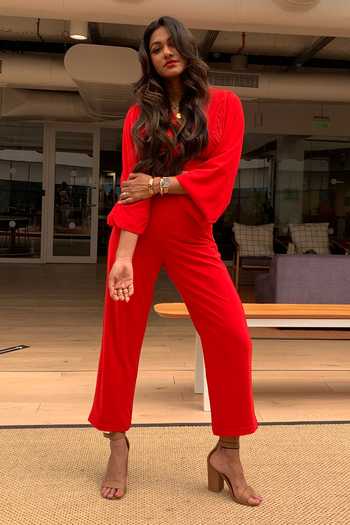 Couché By Anandini Punto Crop Top & High Waisted Pant Set 