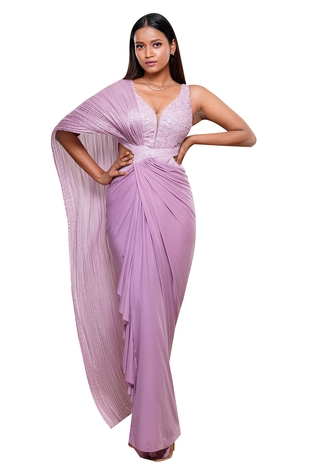 Archana Kochhar Rory Bodice Embroidered Saree Gown