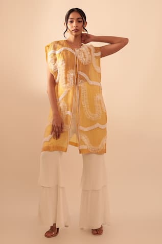 Donna Open Jacket & Two Layer Pant Set 
