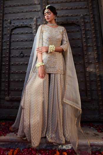 Kritika Dawar Gota Embroidered Kurta Sharara Set 