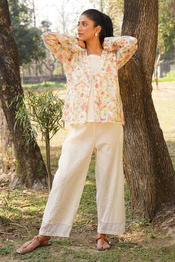 Dhaari Hand Painted Choga With Top 