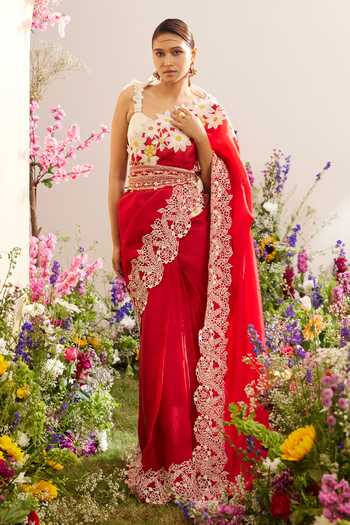 Chandrima Daisy Applique Saree 