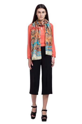 Shingora Lotus Print Stole 