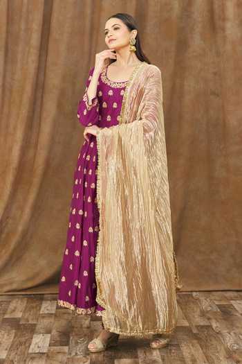 Surbhi Shah Aari Work Anarkali Set 