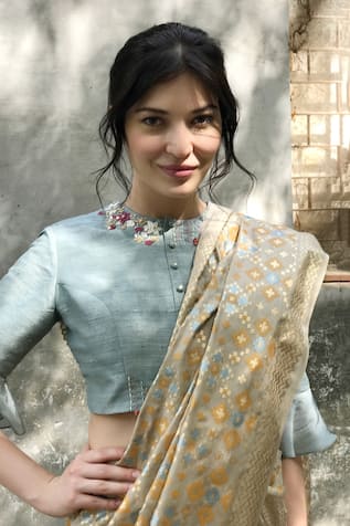 I Am Design Placement Embroidered Crop Top 