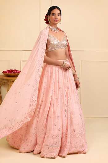 Esha Koul Chikankari Embroidered Lehenga Set 