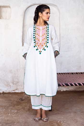 Gulabo Jaipur Arzu Floral Embroidered Kurta & Pant Set 