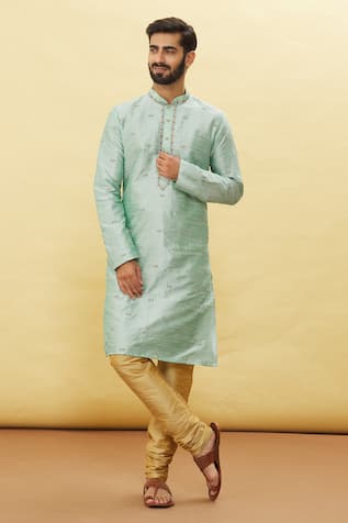 Garden Pattern Kurta & Churidar Set 