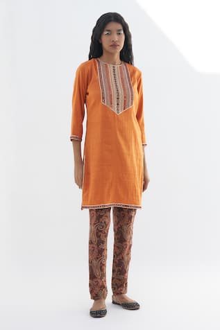 Nadima Saqib Yoke Embroidered Kurta 