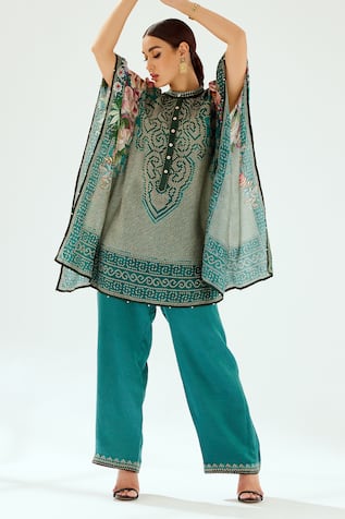 Rajdeep Ranawat Majnu Silk Poncho Tunic 