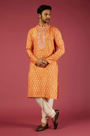 Flower Block Print Kurta Set 