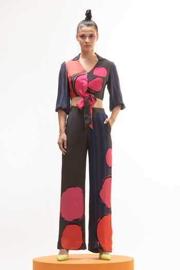 Nautanky Tie-Up Crop Shirt & Pant Set 