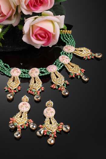 Dugran By Dugristyle Kundan Embellished Choker Set 