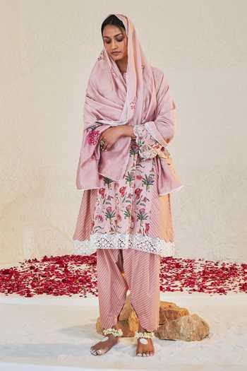 Sage Saga Mahgul Printed Kalidar Kurta Salwar Set 