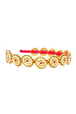 Sondarya Kundan Enamelled Hairband 