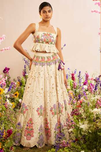 Chandrima Bead Embroidered Peplum Bustier 