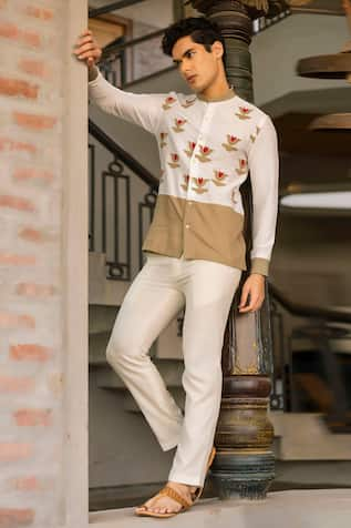 Vaani Beswal Aalam Embroidered Shirt 