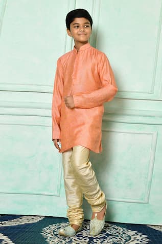 Patterned Kurta & Churidar Set 