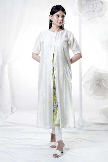 HOUSE OF TA-YA Chanderi Shirt Pant Set 