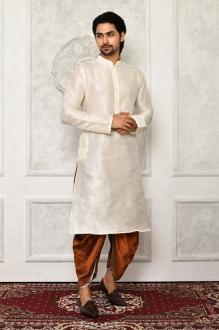 Nazaakat by Samara Singh Solid Kurta & Printed Dhoti Pant Set