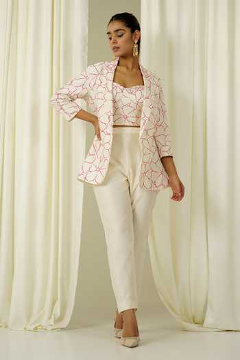 Sakshi Khetterpal Embroidered Blazer Set 