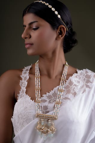 Polki Embellished Long Pendant Necklace 