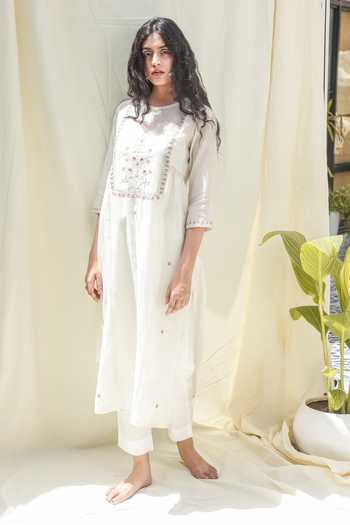 Tatwa Handloom Chanderi Kurta & Pant Set 