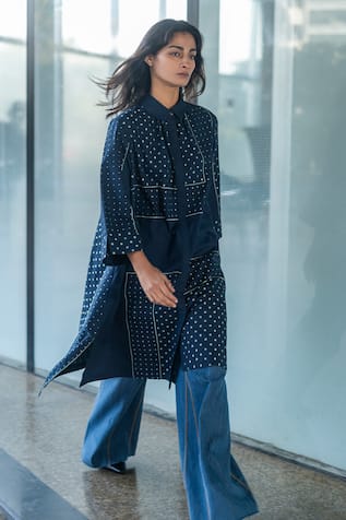 Embroidered Handkerchief Shirt Dress 