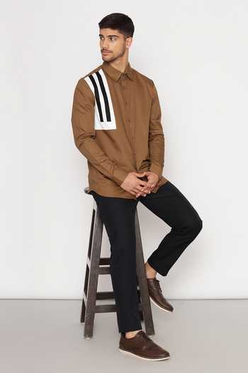 Lacquer Embassy Color Block Panel Shirt 