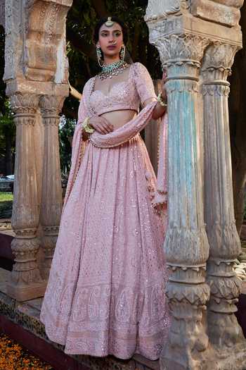 Kritika Dawar Mukaish Embroidered Bridal Lehenga Set 