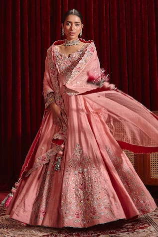 Ajiesh Oberoi Naira Floral Embroidered Anarkali Set 