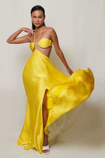 Pinup By Astha Waist Cutout Gown 